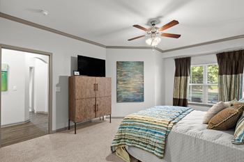 Bedroom with ceiling fan
